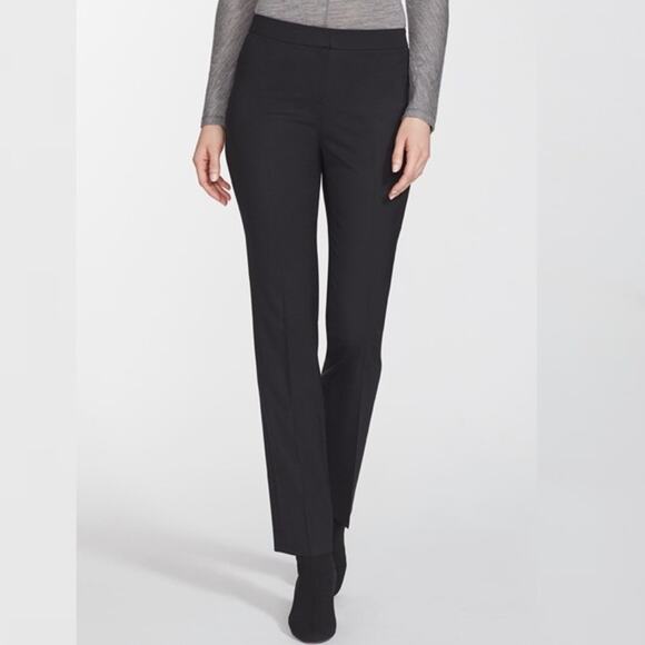 Lafayette 148 New York Wool Barrow Straight Leg Pants Gray Women's Size 2 - Picture 2 of 8